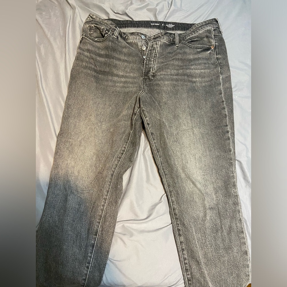 old navy size 18 tall grey jeans!!!!